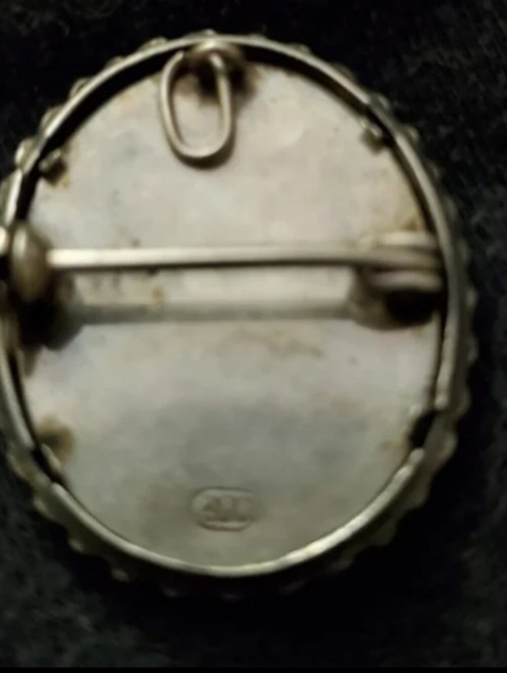 Antique 800 Silver Miniature Portrait Brooch Pendant - Picture 7 of 10